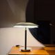 "Tris" glass table lamp by Fontana Arte from the Space Age with a chrome base, Italy, circa 2000.