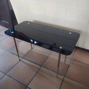Vintage coffee table 1950/1960 two glass tops and bronze base