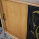 Enfilade vintage chêne clair pieds compas