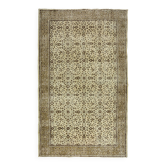One-of-a-kind turkish handwoven vintage rug - rustic vintage charm 272x 166 cm