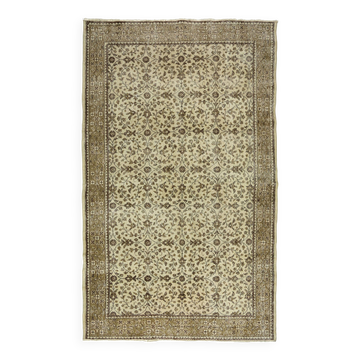Tapis vintage turc tissé à la main unique en son genre - charme vintage rustique 272x 166 cm