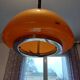 Suspension vintage opaline orange " viro "