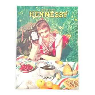 A Cognac Hennessy color paper advertisement from period review