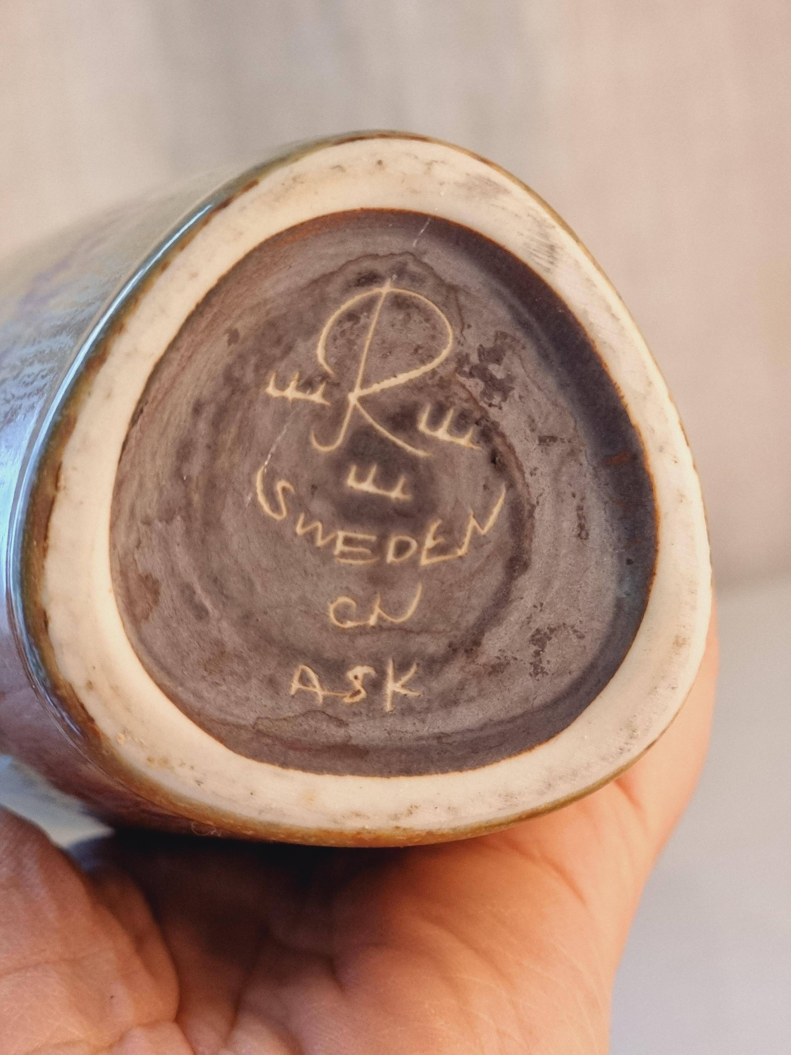 Gunnar Nylund, stoneware vase, Rörstrand, Scandinavian Modern / Midcentury