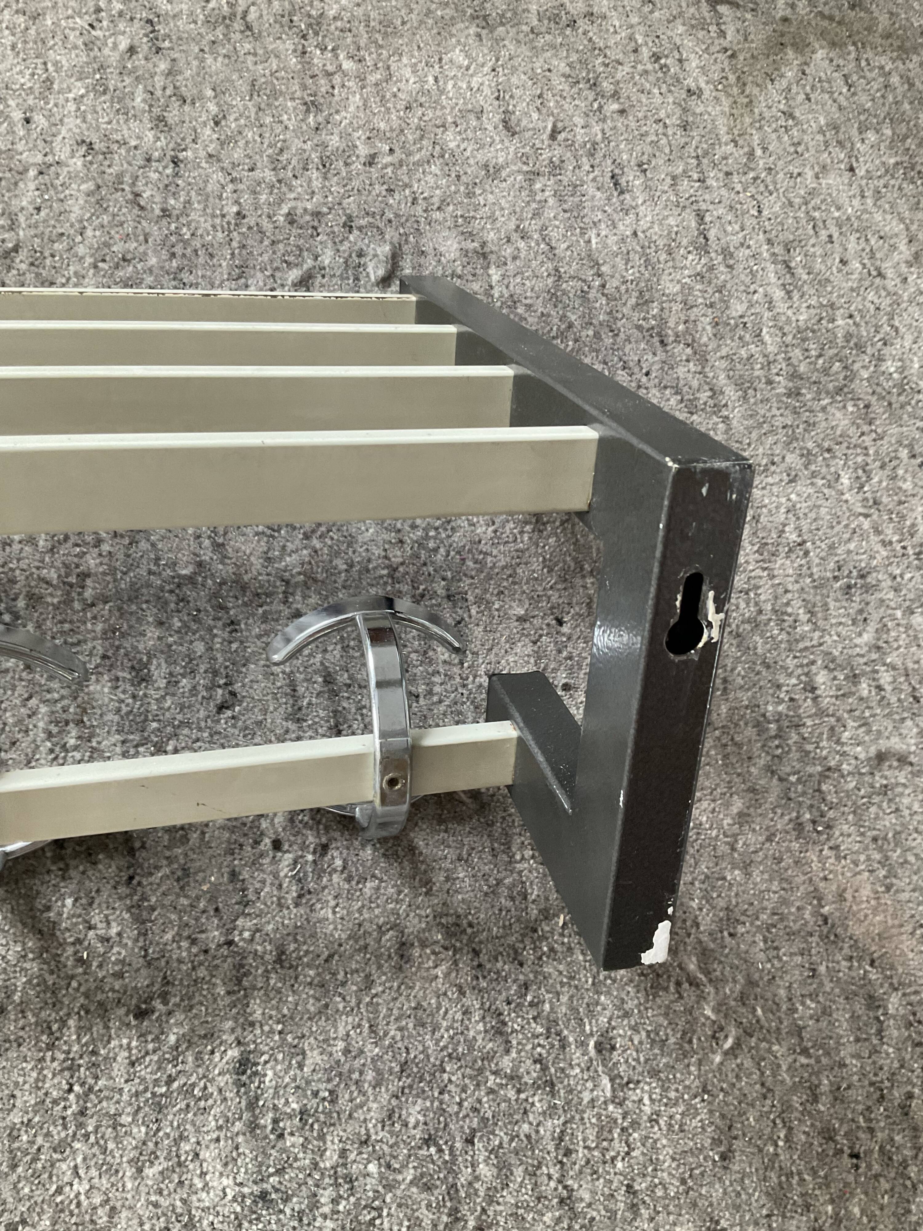 Coat rack wardrobe space age metal 70s