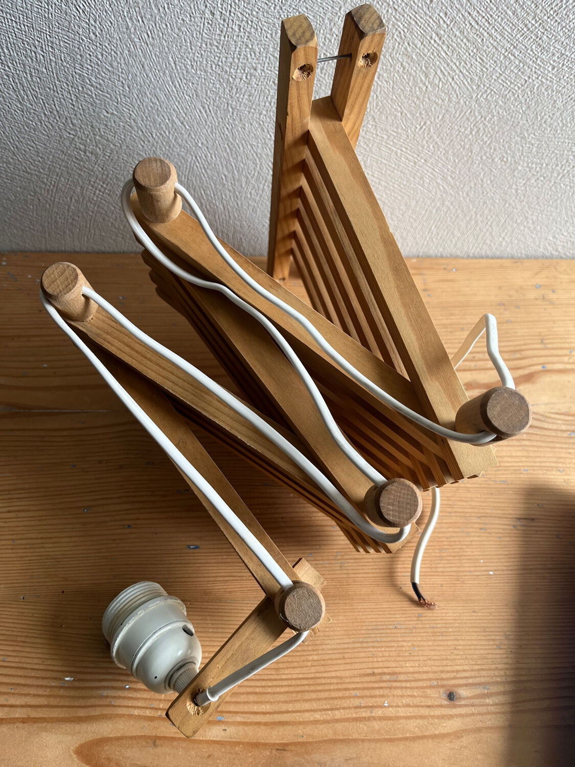 Vintage Scandinavian scissors wall light