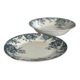 Old Saint-Amand & Hamage model Marie-Louise terrine bowls