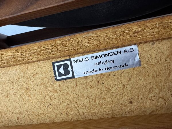 Table de couture mobile, N. Simonsen, Danemark années 1960, milieu du siècle, vintage