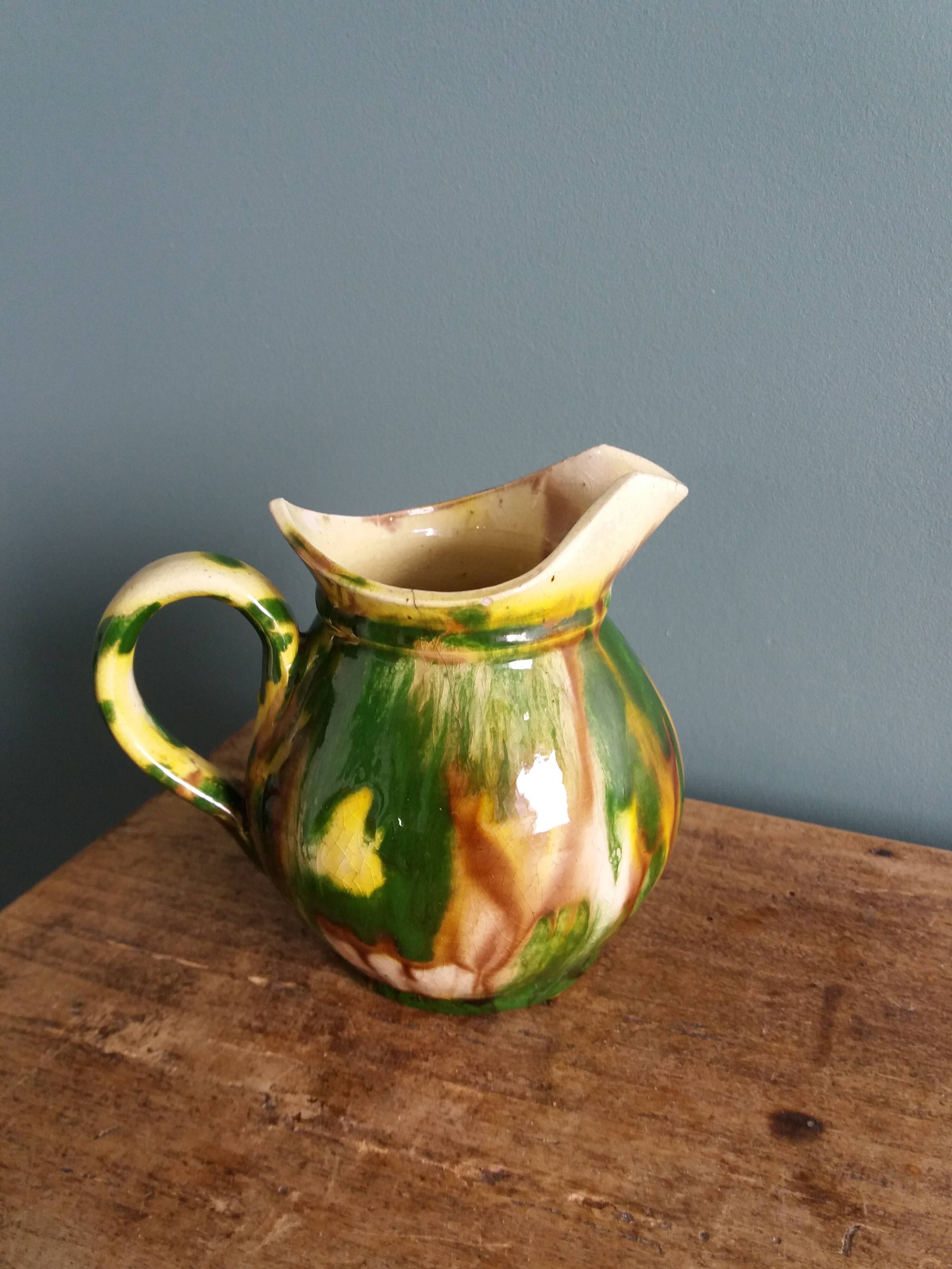 Handcrafted ceramic milk jug