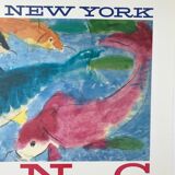 Art poster after Walasse TING, Springwind over the lake / Art expo New-York, 1989