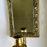 Vintage  Brass Wall mirrored Candle Sconce