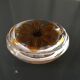 Sulfure presse-papier fleur orange ambre daum france