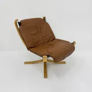 Falcon leather lounge chair by Sigurd Ressel for Vatne Møbler, 1970s