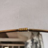 Gold edge mirror, vintage freeform 1970
