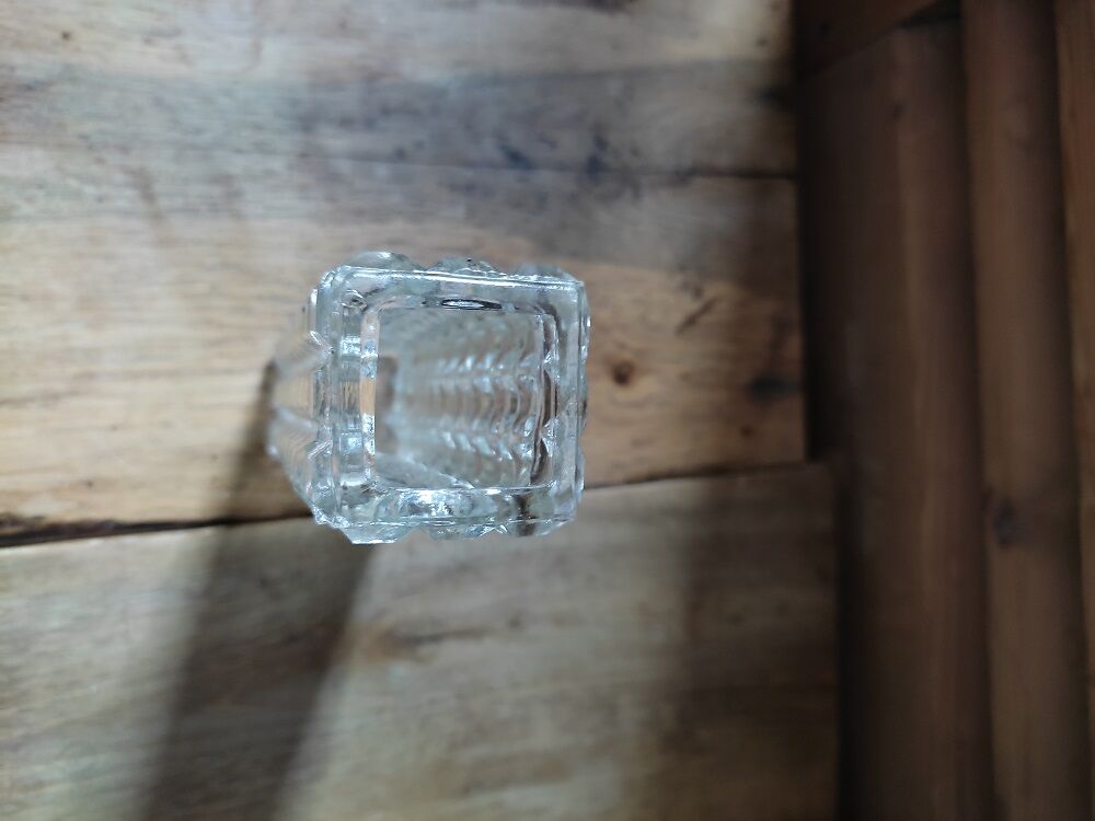 Vintage soliflore molded glass vase
