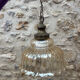 1970s Vintage Amber Glass Pendant Light