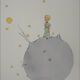 Antoine de Saint-Exupéry: The Little Prince on the asteroid, lithograph