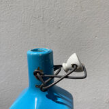 Glazed stoneware bottle signed turquoise blue