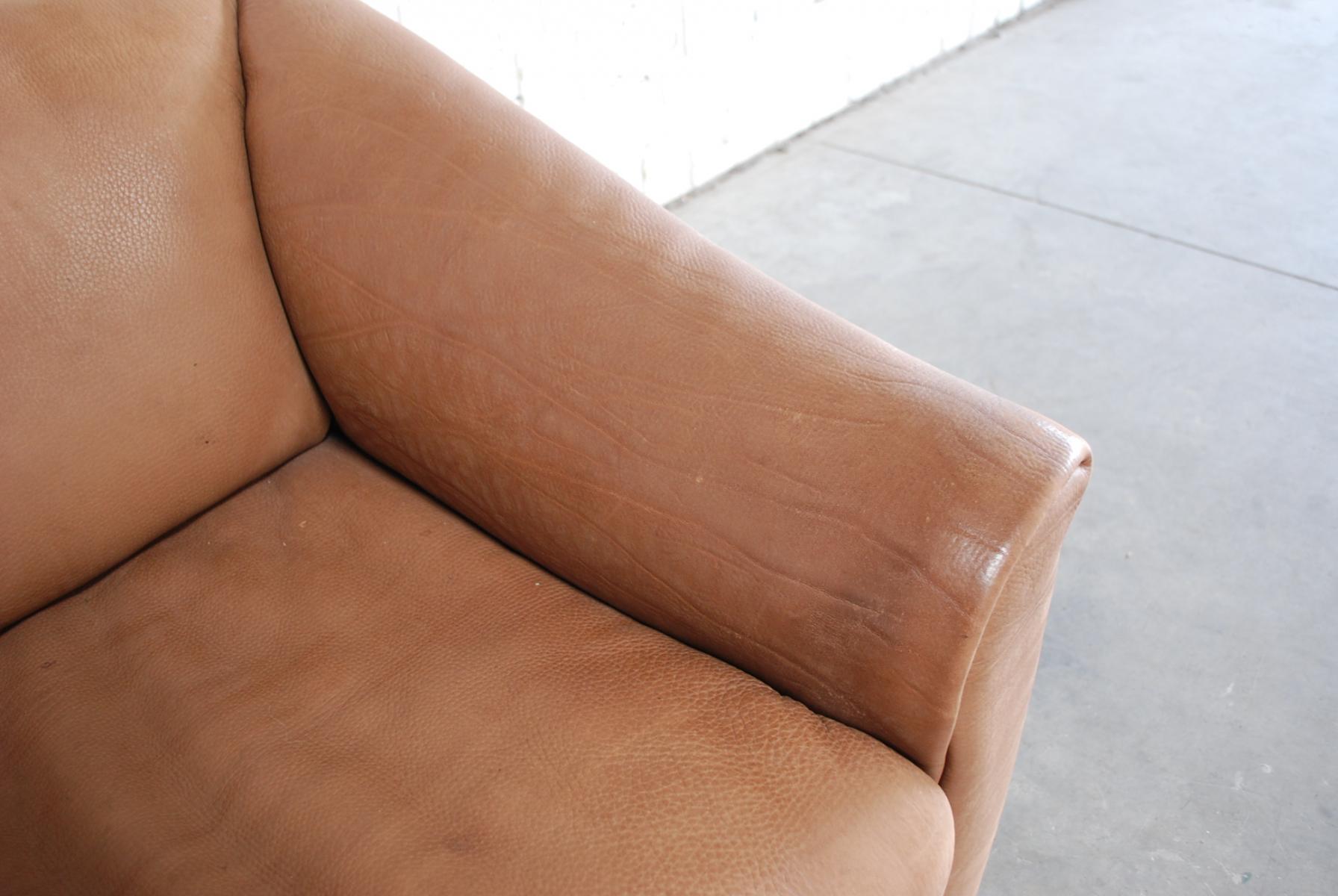 Sofa DS47 cognac leather brand De Sede