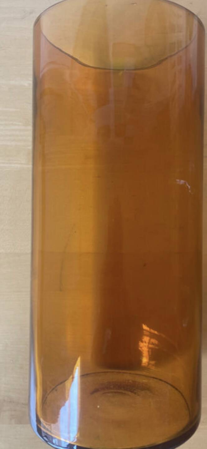 Tinted glass - large vase