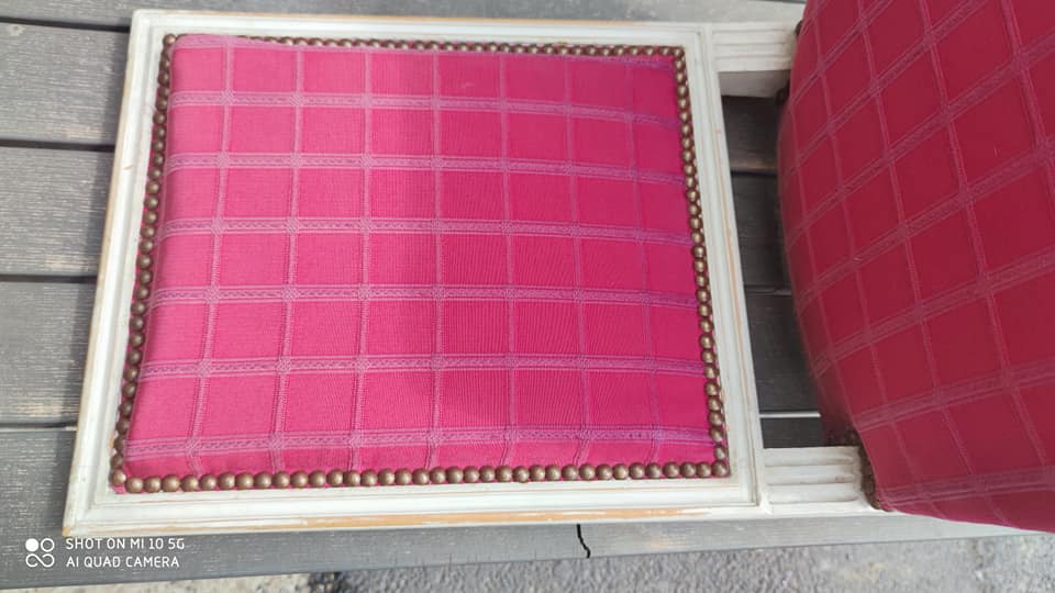 Set of 6 Louis XVI style chairs in matte white lacquer