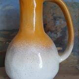 Two-Tone Ceramic Stoneware Carafe Pitcher - Vintage Design