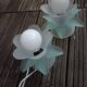 Pair of vintage flower lamps