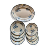 Set 8 dessert plate with serving dish