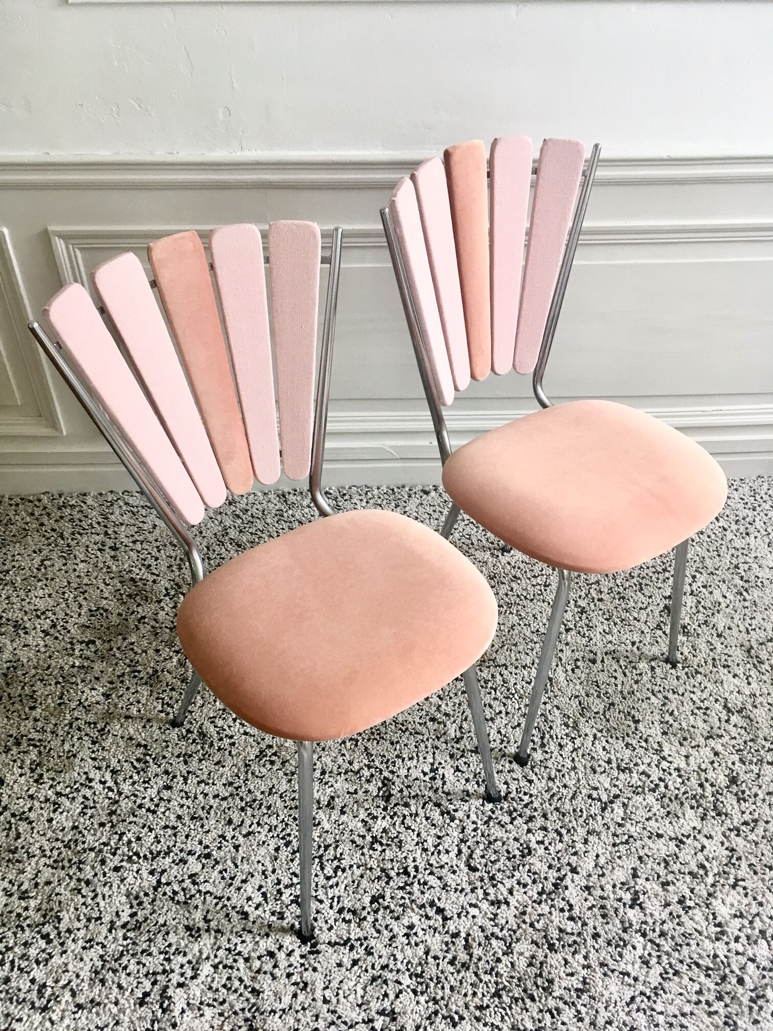 restored vintage "petal" chairs