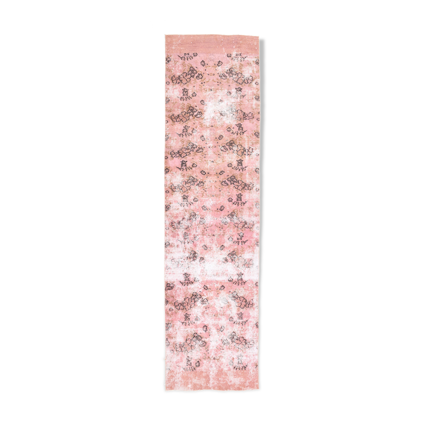2x9 Pink Floral Vintage Runner Rug