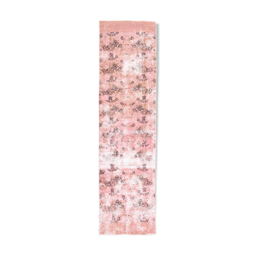 2x9 Pink Floral Vintage Runner Rug