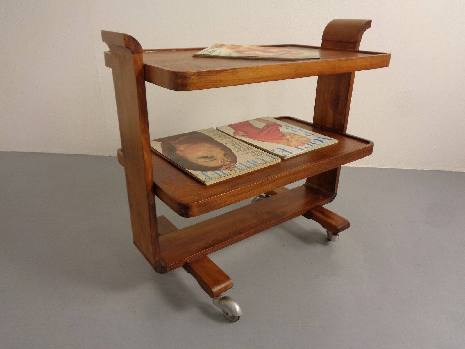Art Deco Rollable Serving Cart, 1930s