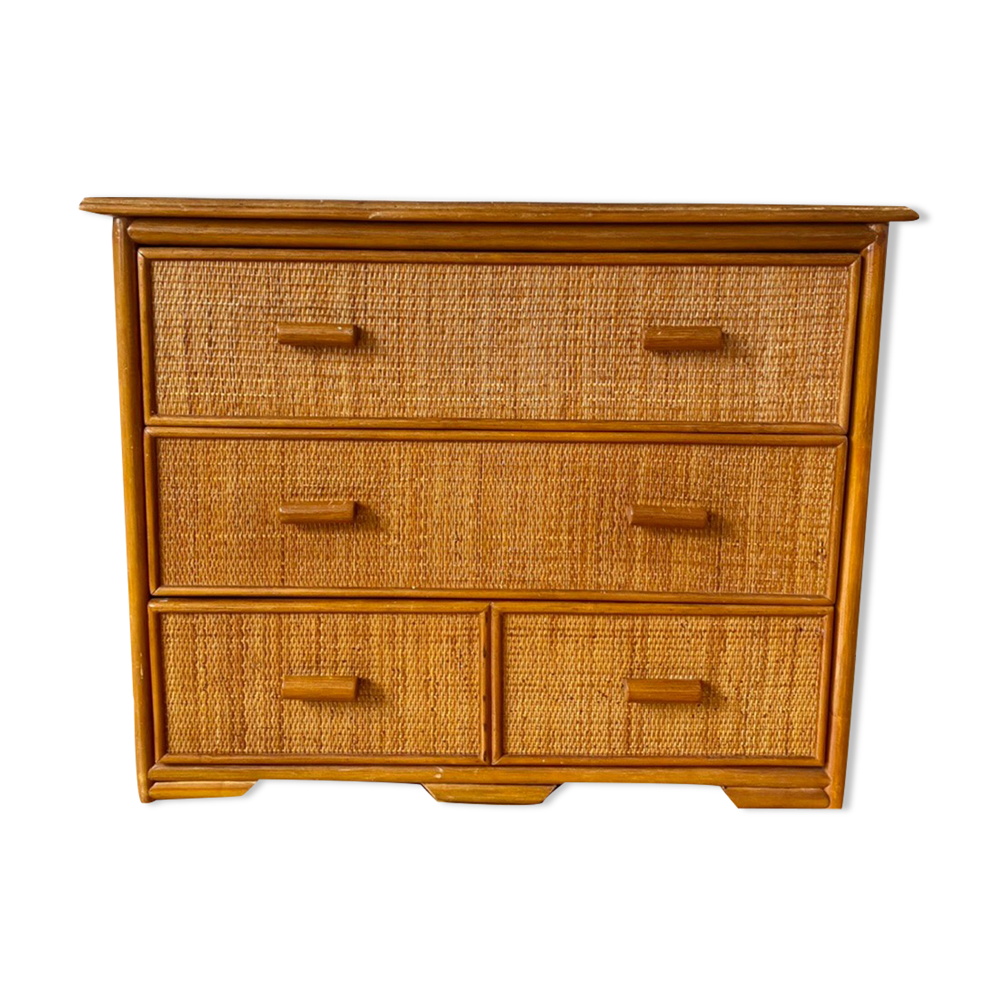 Rattan chest of drawers