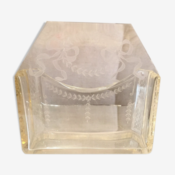 Mail rack elegant engraved glass letter holder