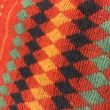 Beautiful Polish Folk Rug, Bedspread From The 1960s, Natural Wool.