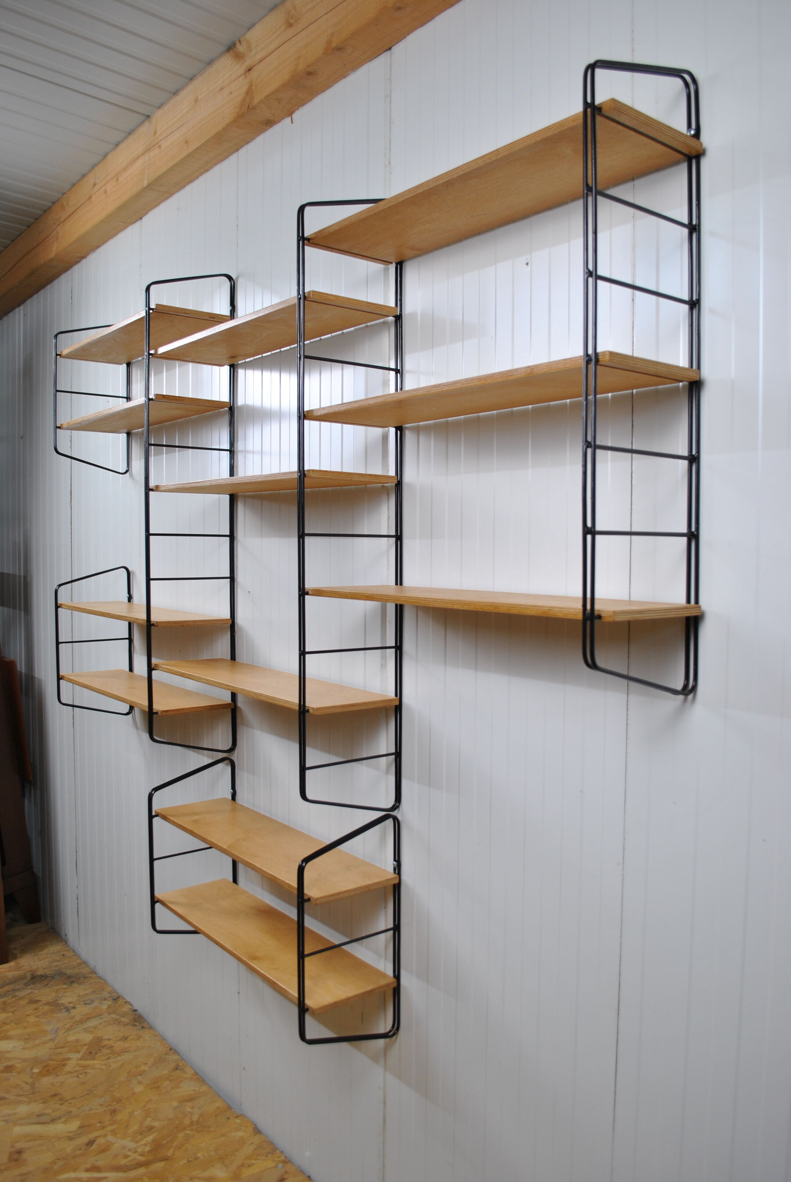Etagère bibliothèque modulable murale 1970