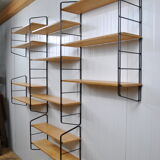 1970s modular wall-mounted bookcase shelf