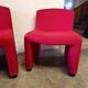 Arfa editor - Set of 4 red wool armchairs - 1980