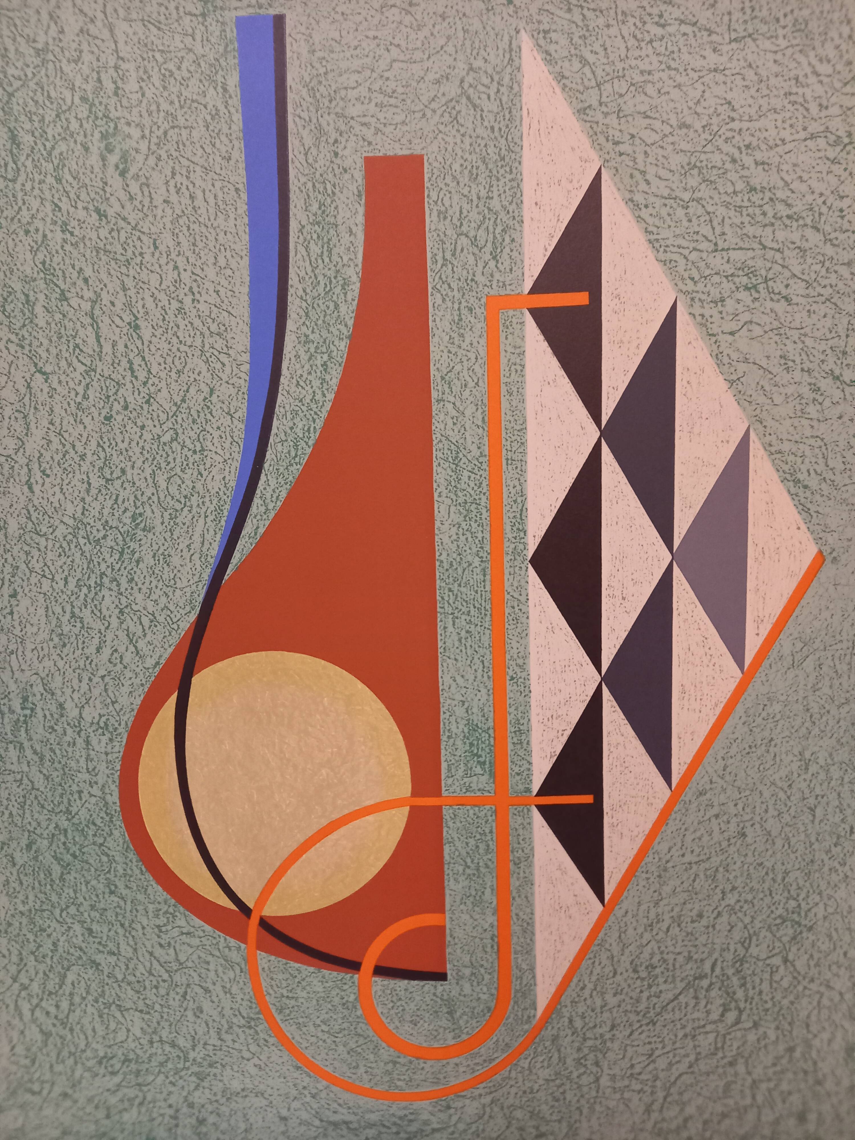 Lithograph by César Doméla (1900-1992), Composition, 1977, Abstract Art