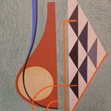 Lithograph by César Doméla (1900-1992), Composition, 1977, Abstract art