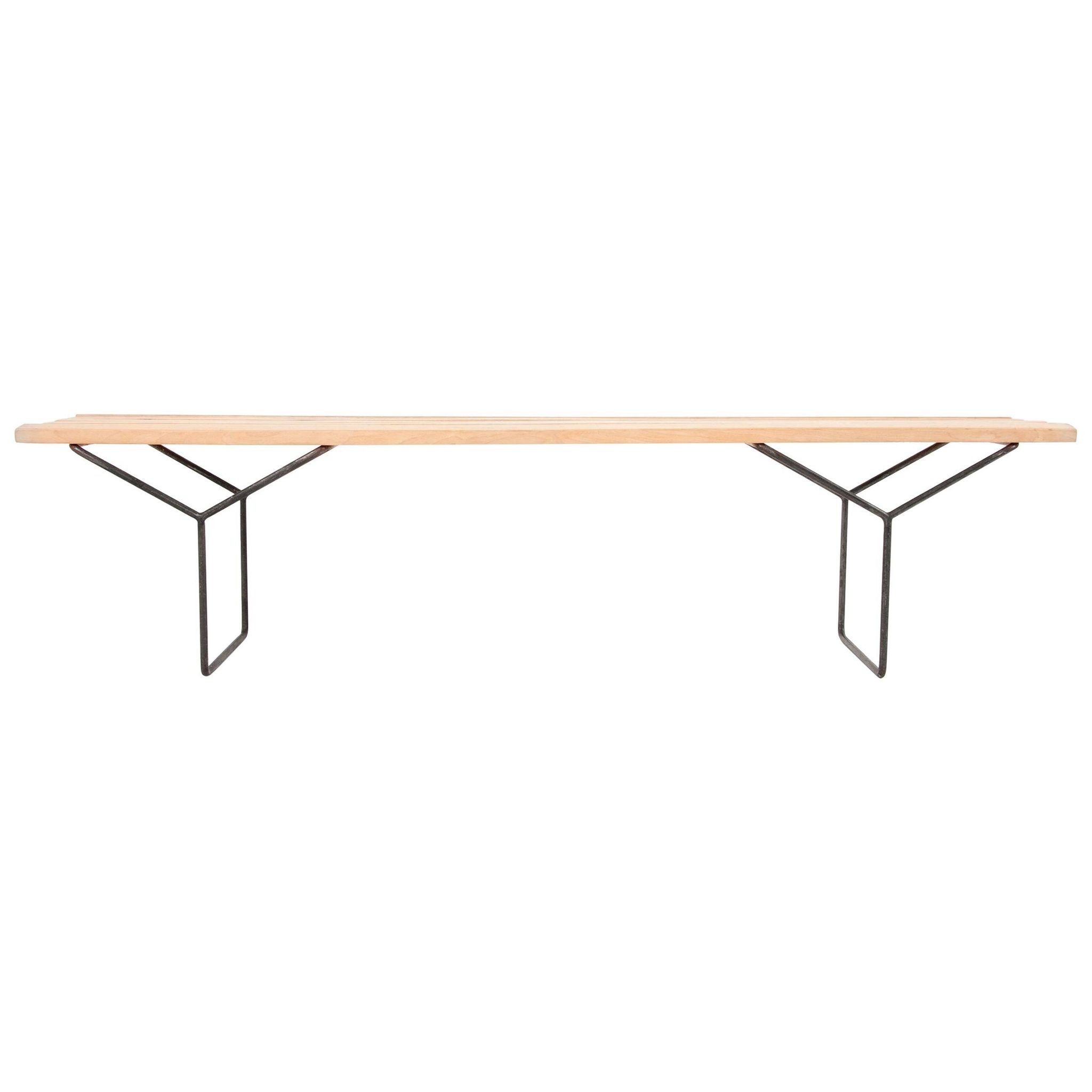 Mid-century slatted bench by Harry Bertoia for Knoll International, USA, 1960s.
