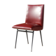 Chaise acier & skaï bordeaux années 50