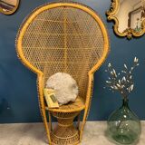Emmanuelle chair in rattan 70s