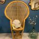 Fauteuil Emmanuelle en rotin années 70