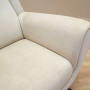 White armchair, Italian design, 1980s, production: Italy