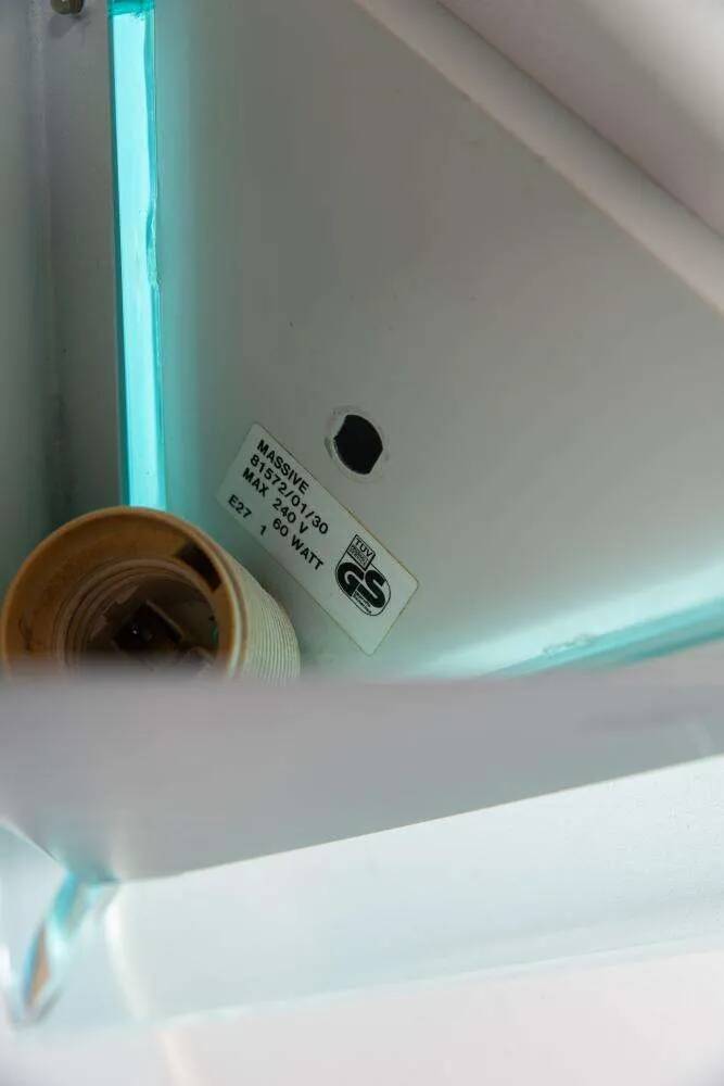 Minimalist 80s wall lamp, postmodern light fixture.