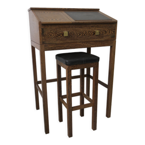 Bureau de secrétaire avec tabouret