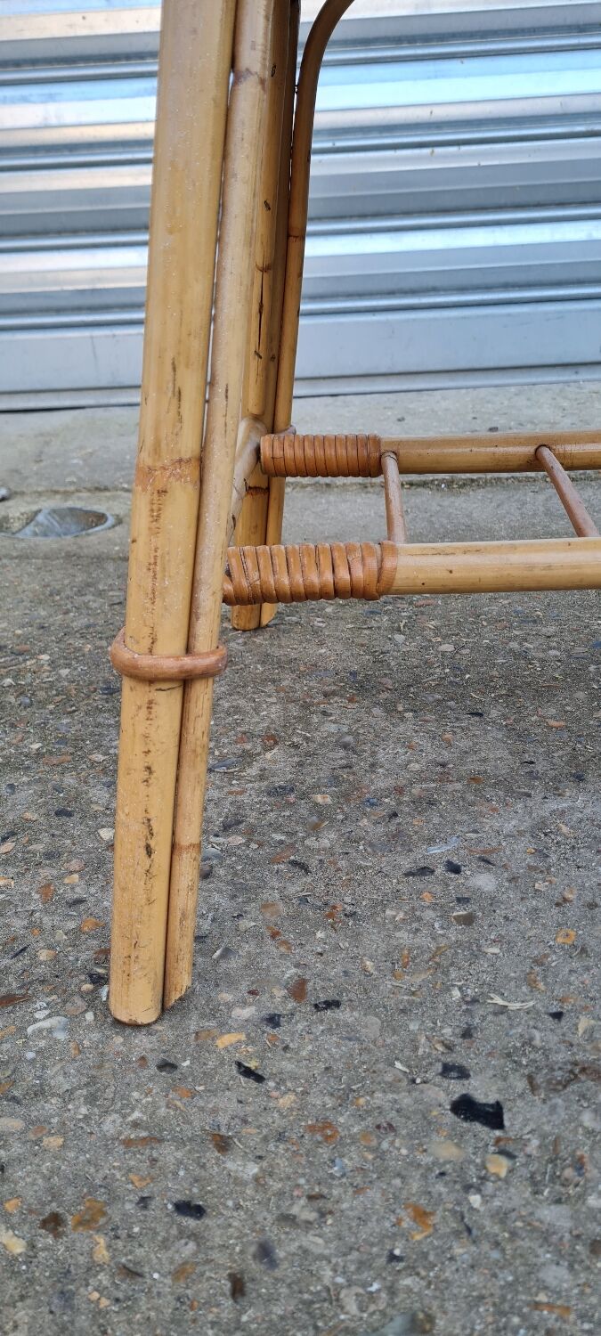 Rattan coffee table 50s