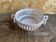 Coupe vide poche empire malicorne céramique blanche ajourée vintage #d