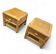 2 tables de chevet / tables d'appoint en bambou / années 1980